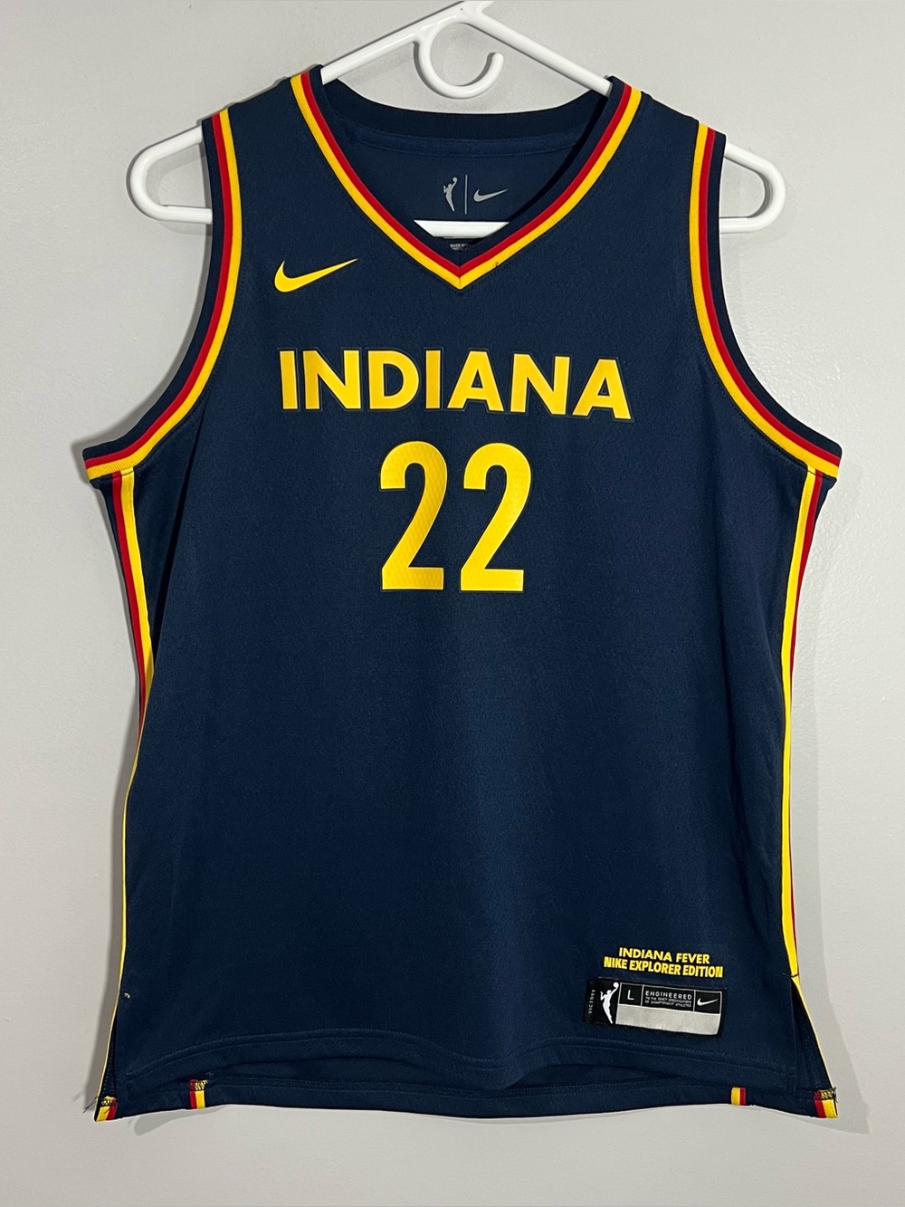Nike Indiana Fever Caitlin Clark Blue Explorer Basketball Jersey Youth Large